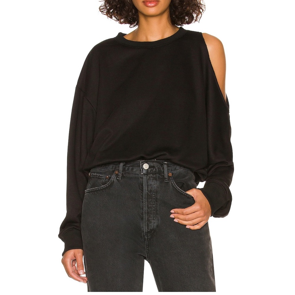 Monique Cut Out Sweatshirt, Black size L